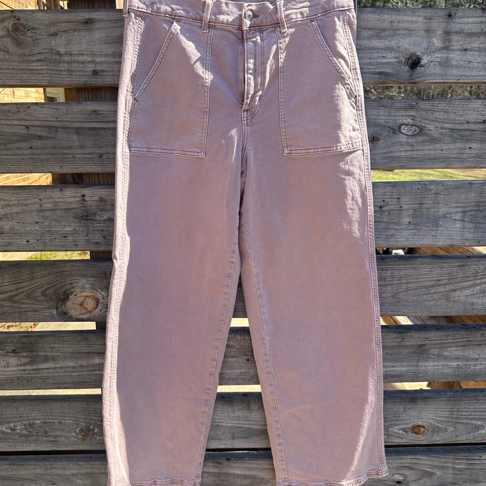 American Eagle Stretch Skater Jeans Womens 12 Reg Pink Cotton Blend High Rise